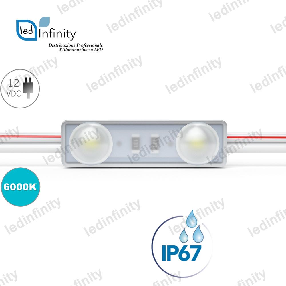 MINI MODULO LED PER INSEGNE 2 LED X 0.4W/LED IP67 SMD2835