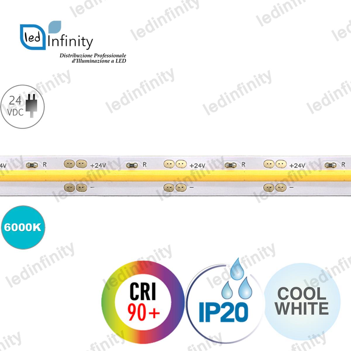 STRISCIA LED 24V COB 2640 LED IP20 75W 8000LM CRI90